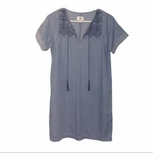 Old Navy Chambray Embroidered Monroe Dress Size XS